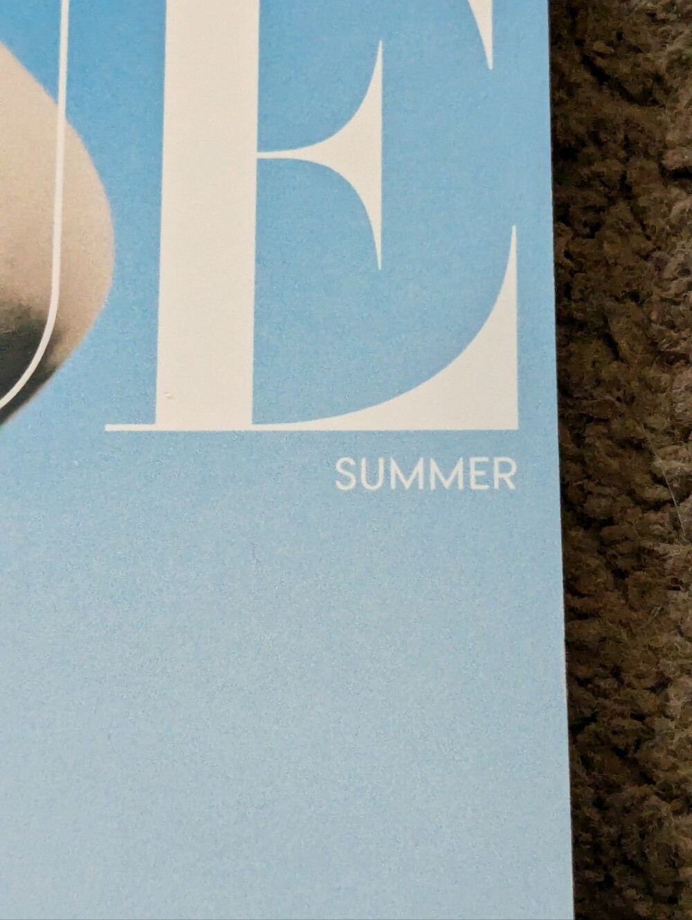 Vogue Summer Cover — Champagne Satin Dress on Pale Blue Sky - Picture 2 of 3